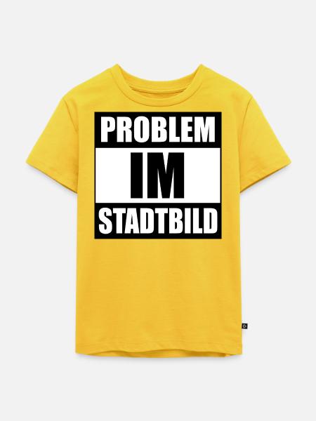 Problem im Stadtbild - Kinder Premium Bio T-Shirt - Sonnengelb