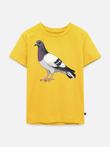 Tauben Taube - Kinder Premium Bio T-Shirt - Sonnengelb
