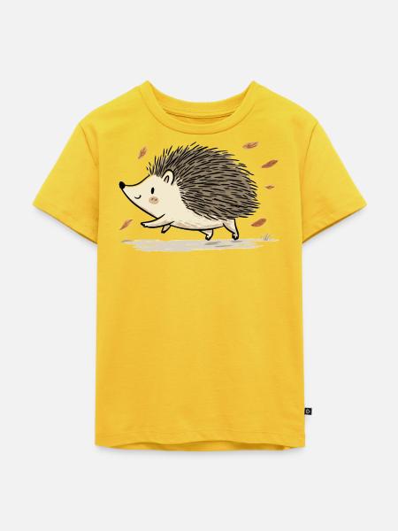 putziges Igelkind - Kinder Premium Bio T-Shirt - Sonnengelb