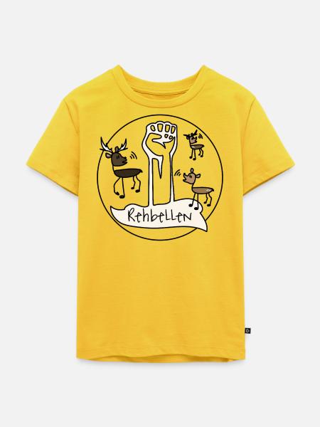 Rehbellen - Kinder Premium Bio T-Shirt - Sonnengelb