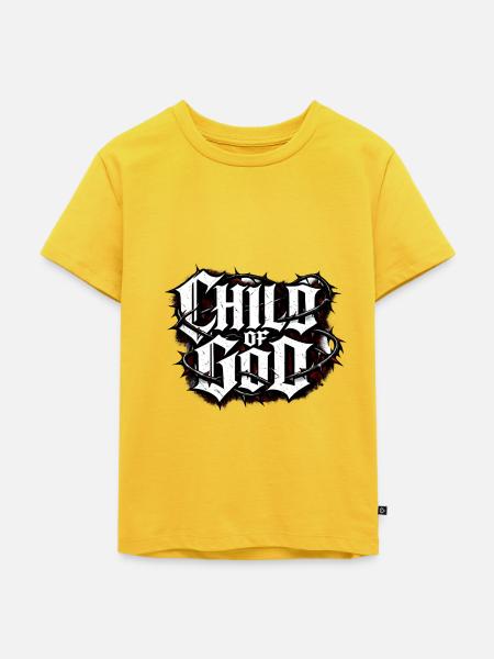 Child of God - Kinder Premium Bio T-Shirt - Sonnengelb