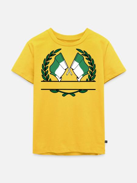 Vlieland Laurel Custom – Island Edition - Kinder Premium Bio T-Shirt - Sonnengelb