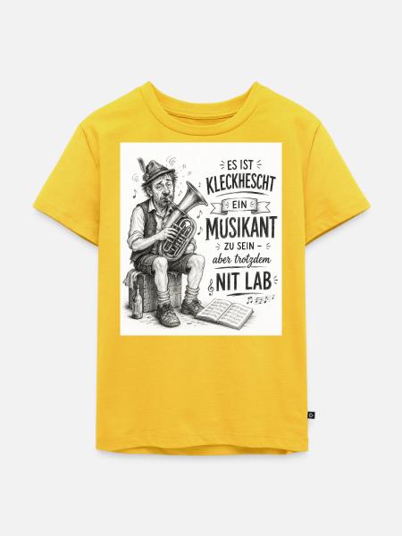 Musikant - Kinder Premium Bio T-Shirt - Sonnengelb
