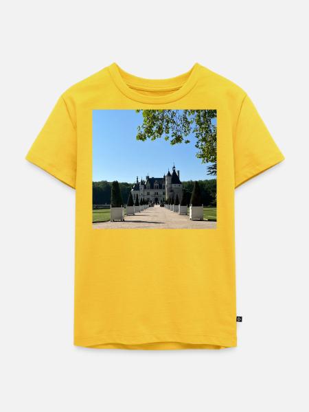 Burg von Chenonceau - Kinder Premium Bio T-Shirt - Sonnengelb