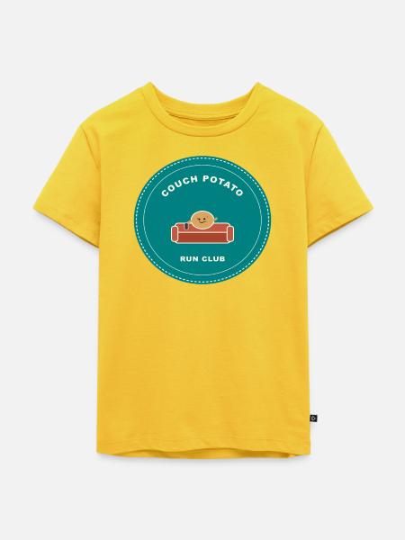 Couch Potato Run Club - Kinder Premium Bio T-Shirt - Sonnengelb