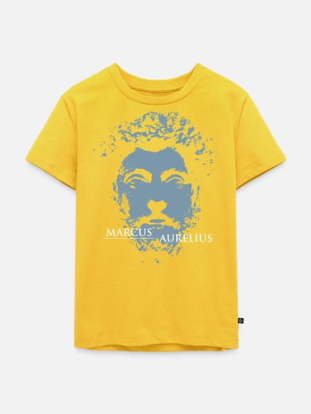 Marcus-Aurelius-Porträt - Kinder Premium Bio T-Shirt - Sonnengelb