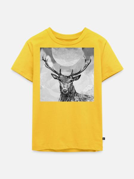 Hirsch - Kinder Premium Bio T-Shirt - Sonnengelb