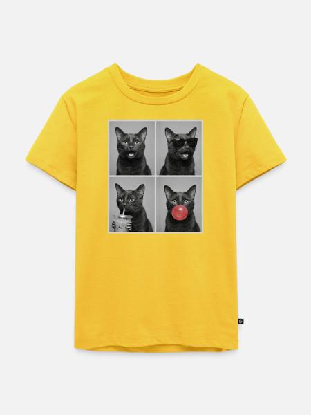 Katzen Havana Katze - Kinder Premium Bio T-Shirt - Sonnengelb