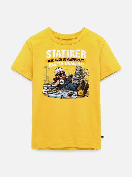 Statiker Relax: Regeln braucht es - Kinder Premium Bio T-Shirt - Sonnengelb