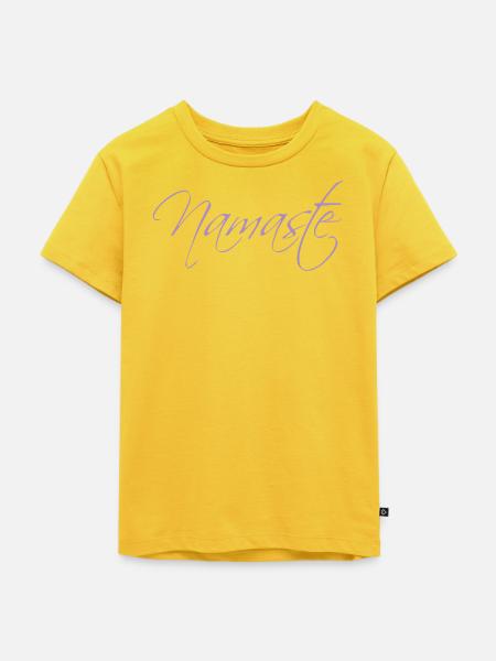 Namaste Schrift - Kinder Premium Bio T-Shirt - Sonnengelb
