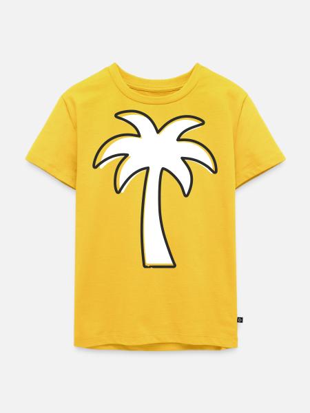 Palme - endloser Sommer - Kinder Premium Bio T-Shirt - Sonnengelb
