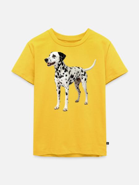Dalmatinerhund - Kinder Premium Bio T-Shirt - Sonnengelb