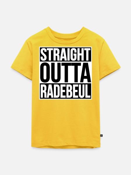 Straight Outta radebeul - Kinder Premium Bio T-Shirt - Sonnengelb