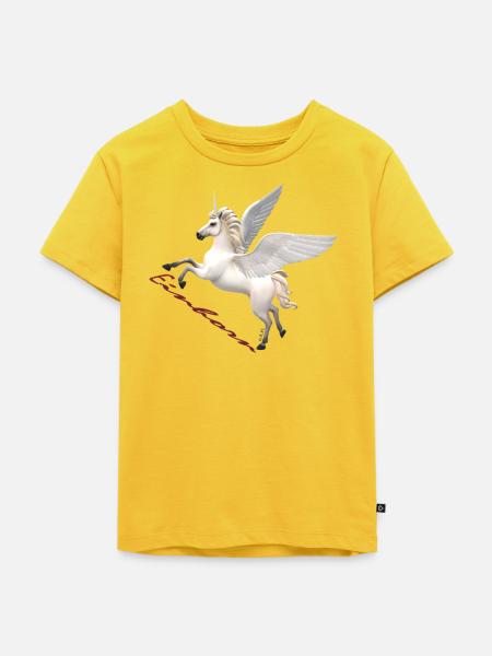 Einhorn - Kinder Premium Bio T-Shirt - Sonnengelb