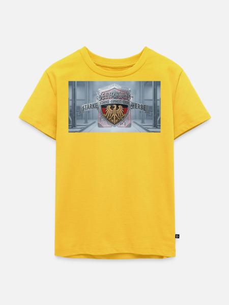 Deutschland Schildadler Motiv - Kinder Premium Bio T-Shirt - Sonnengelb