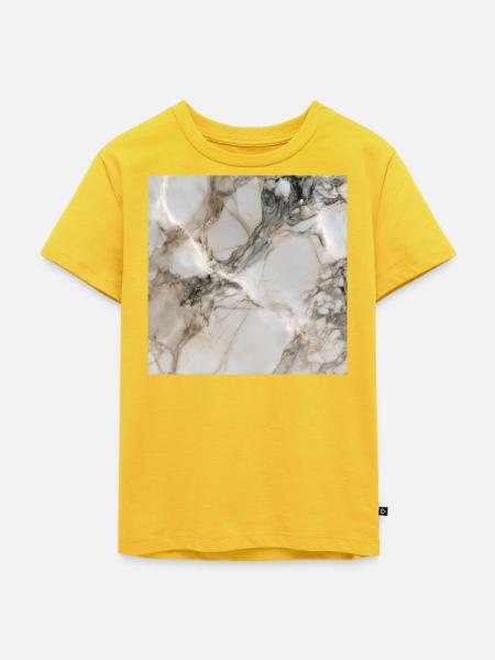 Eleganter Wolkenmarmor - Kinder Premium Bio T-Shirt - Sonnengelb