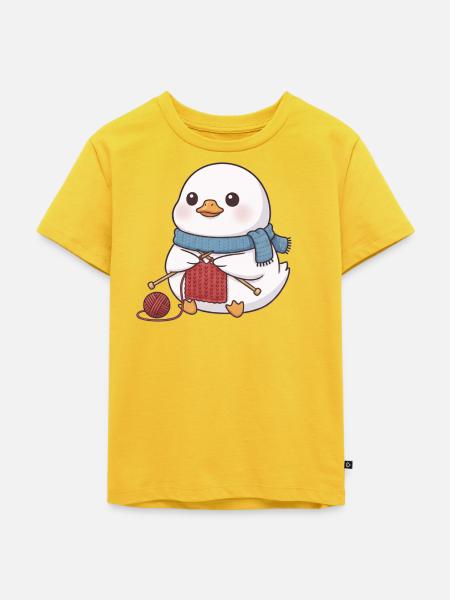 Stricken - Kinder Premium Bio T-Shirt - Sonnengelb