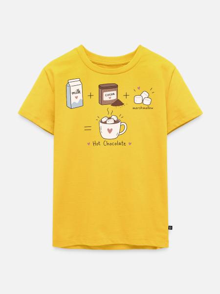 Heiße Schokolade - Kinder Premium Bio T-Shirt - Sonnengelb