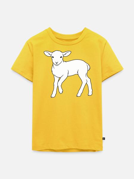lamm - Kinder Premium Bio T-Shirt - Sonnengelb