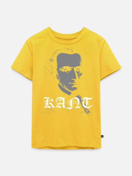 Immanuel Kant Porträt - Kinder Premium Bio T-Shirt - Sonnengelb