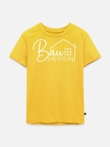 Bauherrin Hausbau Eigenheim - Kinder Premium Bio T-Shirt - Sonnengelb