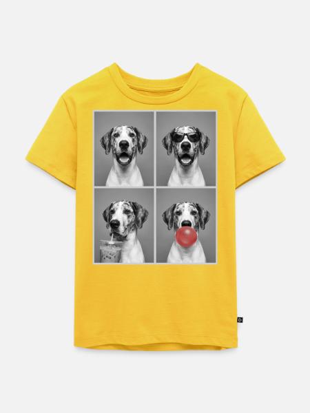 Hunde Deutsche Dogge Hund - Kinder Premium Bio T-Shirt - Sonnengelb