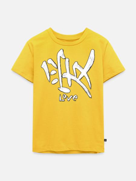 Liebes-Graffiti-Symbol: weiße Pinsel - Kinder Premium Bio T-Shirt - Sonnengelb