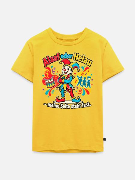 Karneval Alaaf oder Helau Karnevalsfan - Kinder Premium Bio T-Shirt - Sonnengelb
