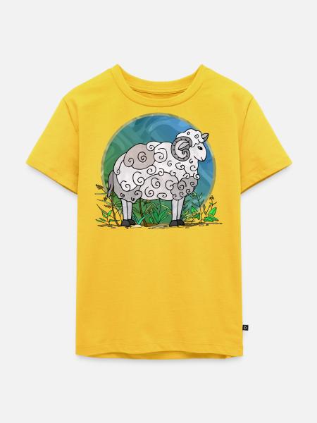 Widder - Kinder Premium Bio T-Shirt - Sonnengelb