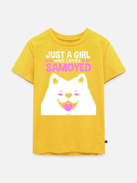 Samojede Hund Samoyed - Kinder Premium Bio T-Shirt - Sonnengelb