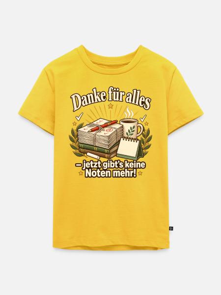 Lehrer Ruhestand Abschiedsgeschenk Pensionierung - Kinder Premium Bio T-Shirt - Sonnengelb