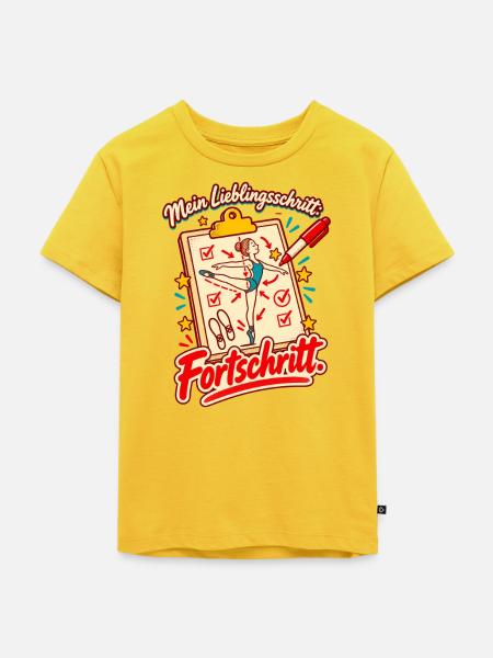 Tanzlehrer Tanzlehrerin Geschenk Fortschritt - Kinder Premium Bio T-Shirt - Sonnengelb