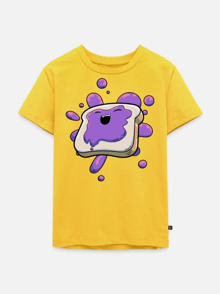 Marmelade Gelee Toast - Kinder Premium Bio T-Shirt - Sonnengelb