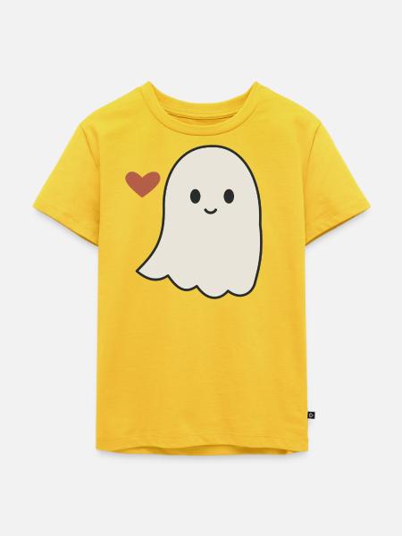 Halloween Geist Damen - Kinder Premium Bio T-Shirt - Sonnengelb