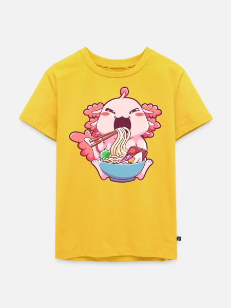 Axolotl Ramen - Kinder Premium Bio T-Shirt - Sonnengelb
