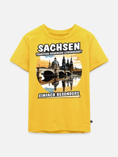 sachsen_dresden - Kinder Premium Bio T-Shirt - Sonnengelb