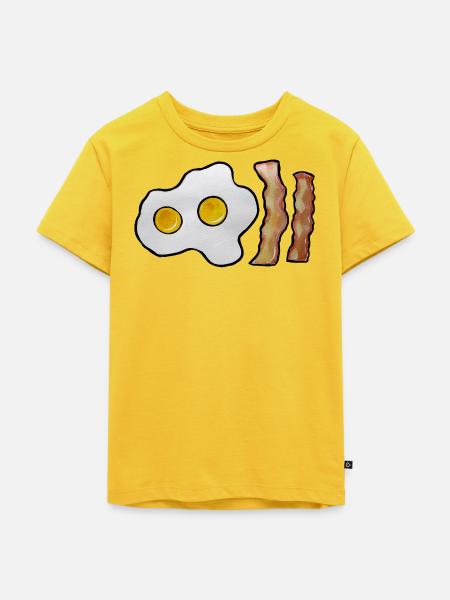 Sunny Side Egg & Bacon Strips - Kinder Premium Bio T-Shirt - Sonnengelb