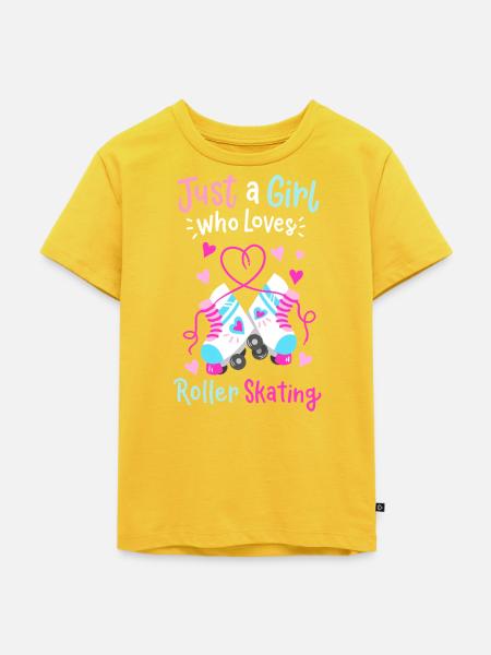 Roller Skating Spruch - Kinder Premium Bio T-Shirt - Sonnengelb