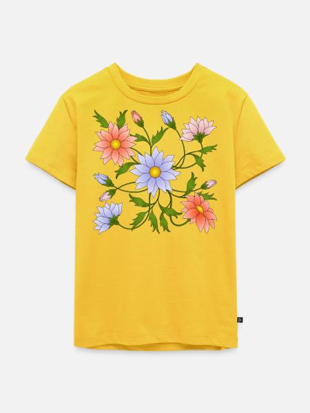 Blumen - Kinder Premium Bio T-Shirt - Sonnengelb
