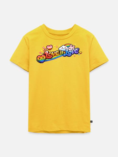 Love is Love - Kinder Premium Bio T-Shirt - Sonnengelb
