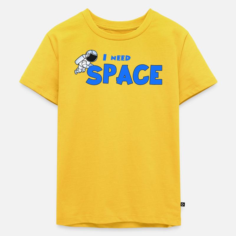 Ich brauche Platz - Kinder Premium Bio T-Shirt - Sonnengelb