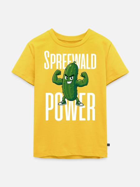 Spreewald Power Gurke - Kinder Premium Bio T-Shirt - Sonnengelb