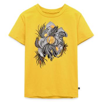 Noir Blossoms Accents d’orange - T-shirt Premium bio Enfant - jaune soleil - Devant - Hailey (125cm)