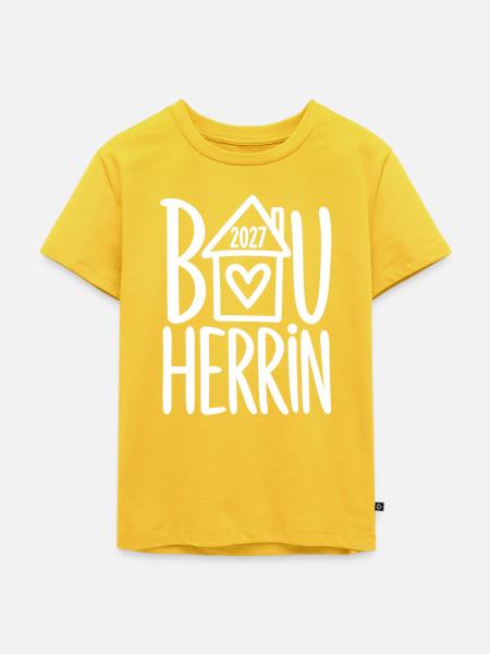 Bauherrin 2027 - Kinder Premium Bio T-Shirt - Sonnengelb
