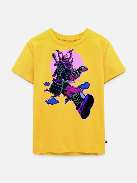 Samurai-Läufer - Kinder Premium Bio T-Shirt - Sonnengelb