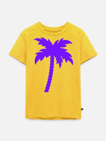 palme- - Kinder Premium Bio T-Shirt - Sonnengelb