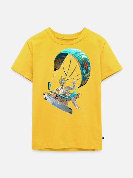 Fantasy Kiter Mystic - Kinder Premium Bio T-Shirt - Sonnengelb