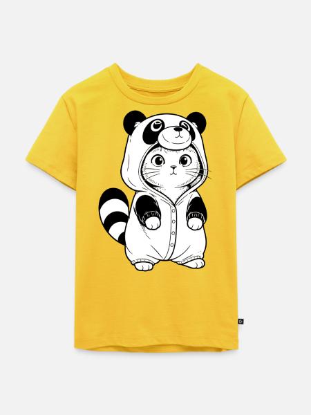 Kuschelpanda Hoodie - Kinder Premium Bio T-Shirt - Sonnengelb