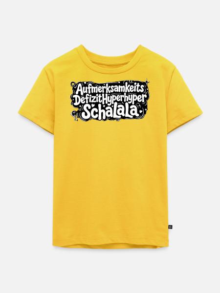adhs-schalala - Kinder Premium Bio T-Shirt - Sonnengelb