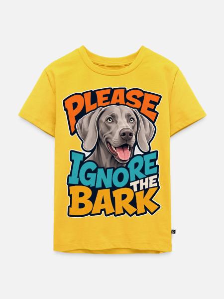 Weimaraner - Kinder Premium Bio T-Shirt - Sonnengelb